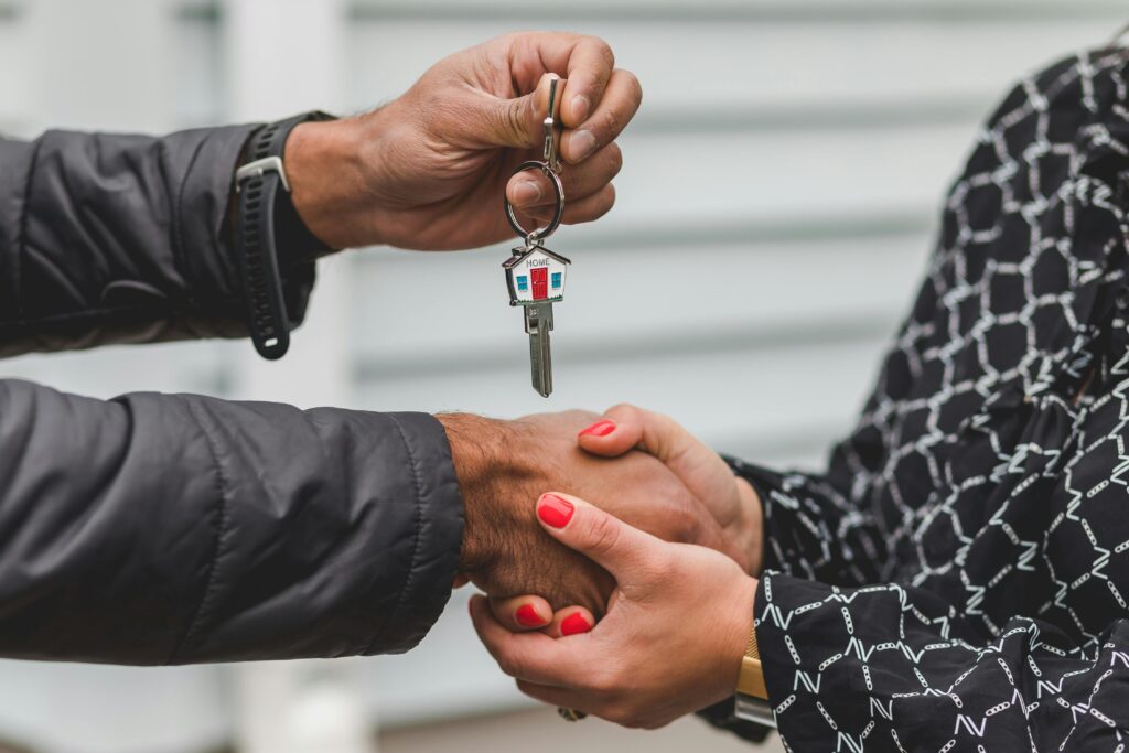 Keys in hand after buying a home